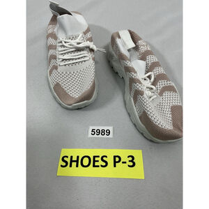 Womans Mauve White Lace Up Sneakers Size 7 NWOT